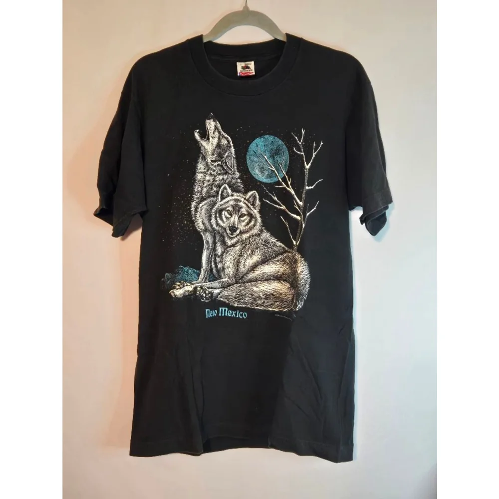 Vintage Single Stitch Fruit ofthe Loom New Mexico Wolf Destination Tshirt(1987) - Picture 1 of 9